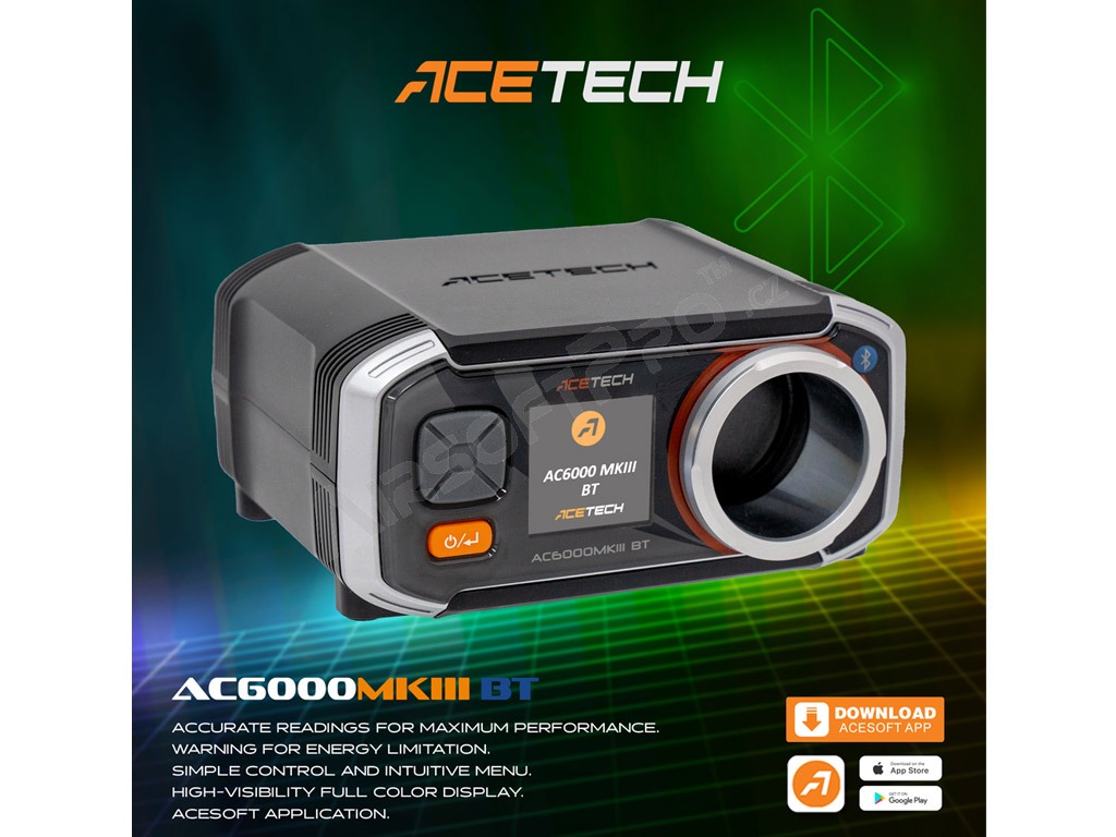 Merač úsťovej rýchlosti striel AC6000 MKIII Bluetooth [ACETECH]