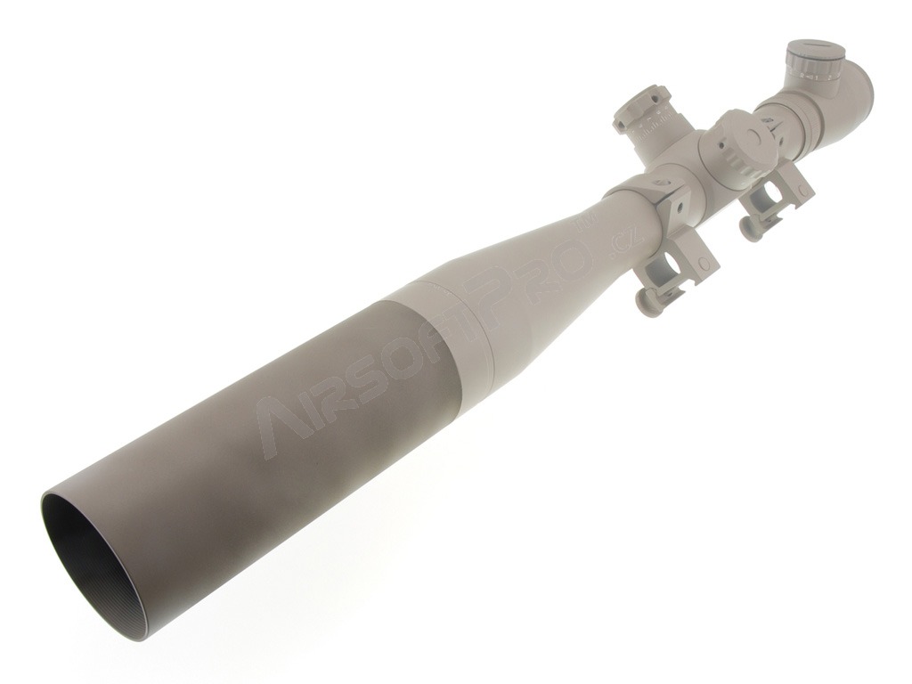 Dlhá clona pre puškohľady s šošovkou priemerom 40mm (tubus 45mm) - TAN [A.C.M.]