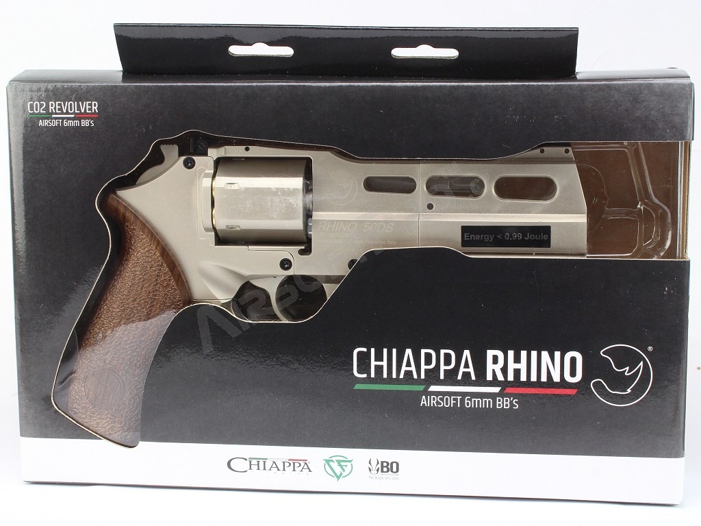 Airsoftové revolver Chiappa Rhino 50DS CO2 - nikl [WG]