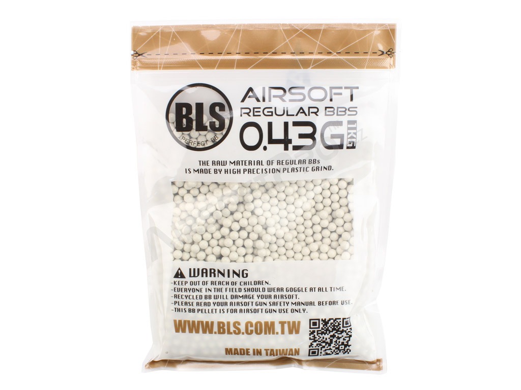 Airsoftové guličky BLS Precision Grade 0,43 g | 2325 ks | 1 kg - biele [BLS]