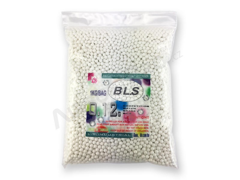 Airsoftové guličky BLS 0,12 g | 8300 ks | 1 kg - biele [BLS]