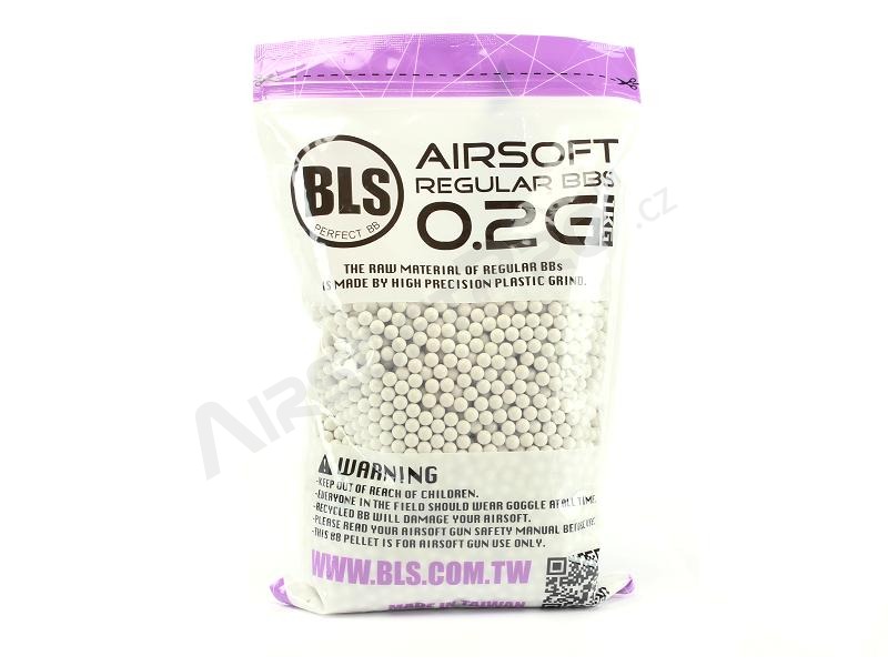 Airsoftové guličky BLS Precision Grade 0,20 g | 5000 ks | 1 kg - biele [BLS]