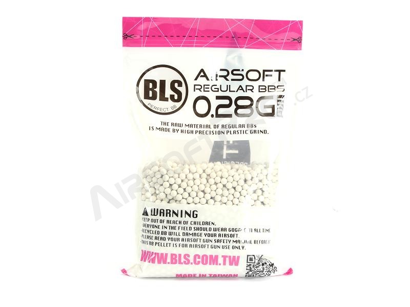 Airsoftové guličky BLS Precision Grade 0,28 g | 3500 ks | 1 kg - biele [BLS]
