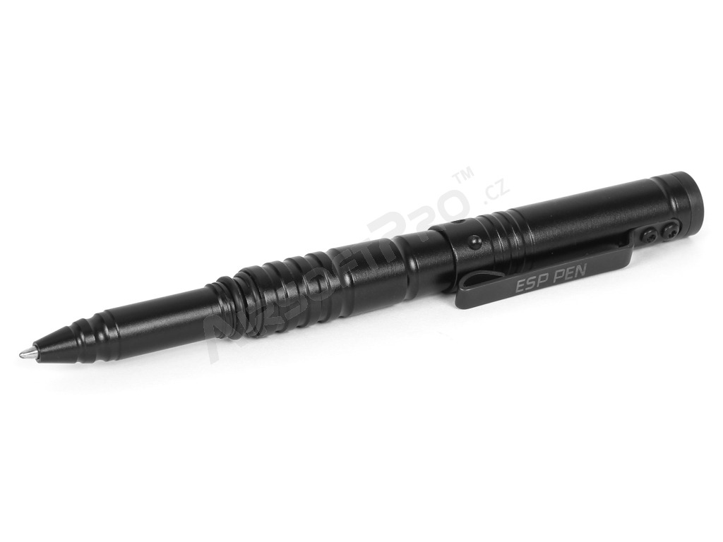 Kompaktné taktické pero s rozbíjačom skiel KBT-03 - čierné [ESP]