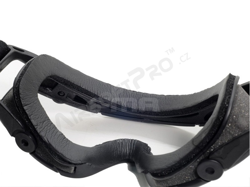 Taktické okuliare SI na prilbu s prepravným puzdrom Čierne - číre, tmavé [FMA]