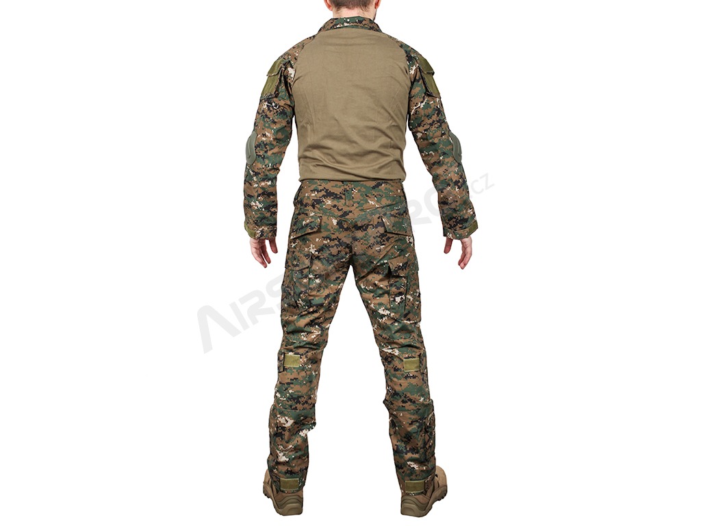 Bojová uniforma s chráničmi - Digital Woodland, Vel. M [Imperator Tactical]