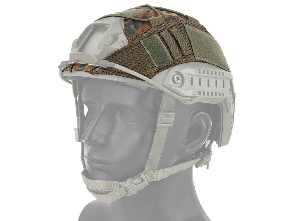 Poťah na helmu FAST s elastickou šnúrkou - Flecktarn [Imperator Tactical]