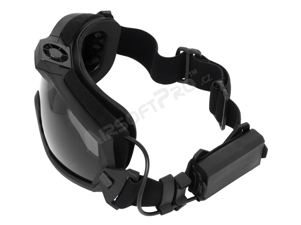 Taktické okuliare s ventilátorom čierne - číre, tmavé [Imperator Tactical]