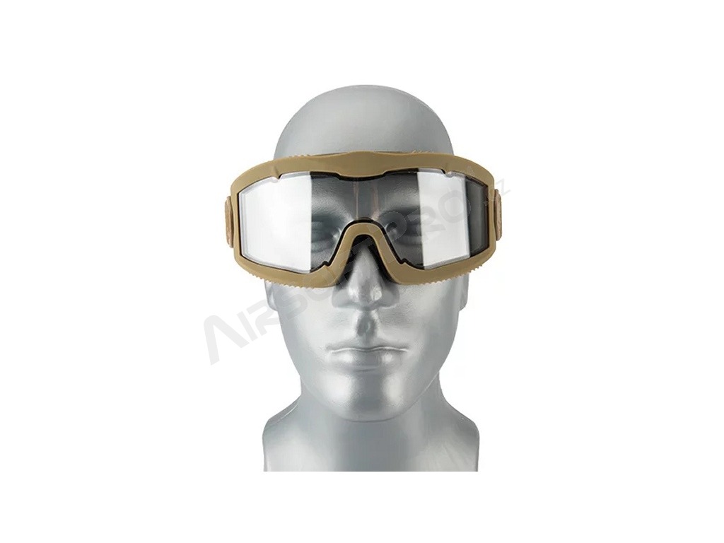 Ochranné okuliare AERO Series Thermal, TAN - číre [Lancer Tactical]