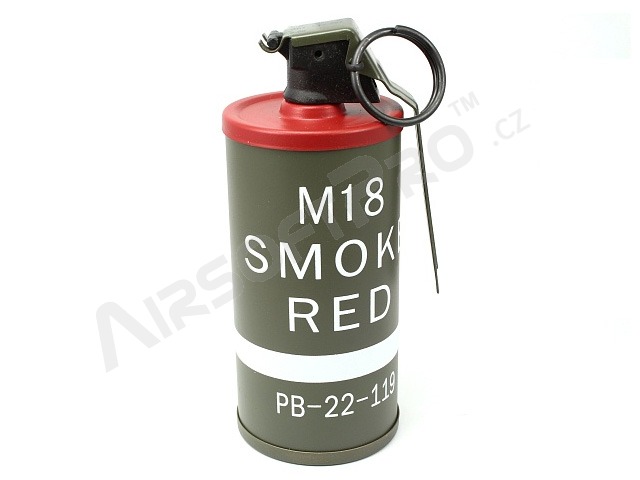 Imitácia červené dymovnice M18 - schránka na guličky [A.C.M.]