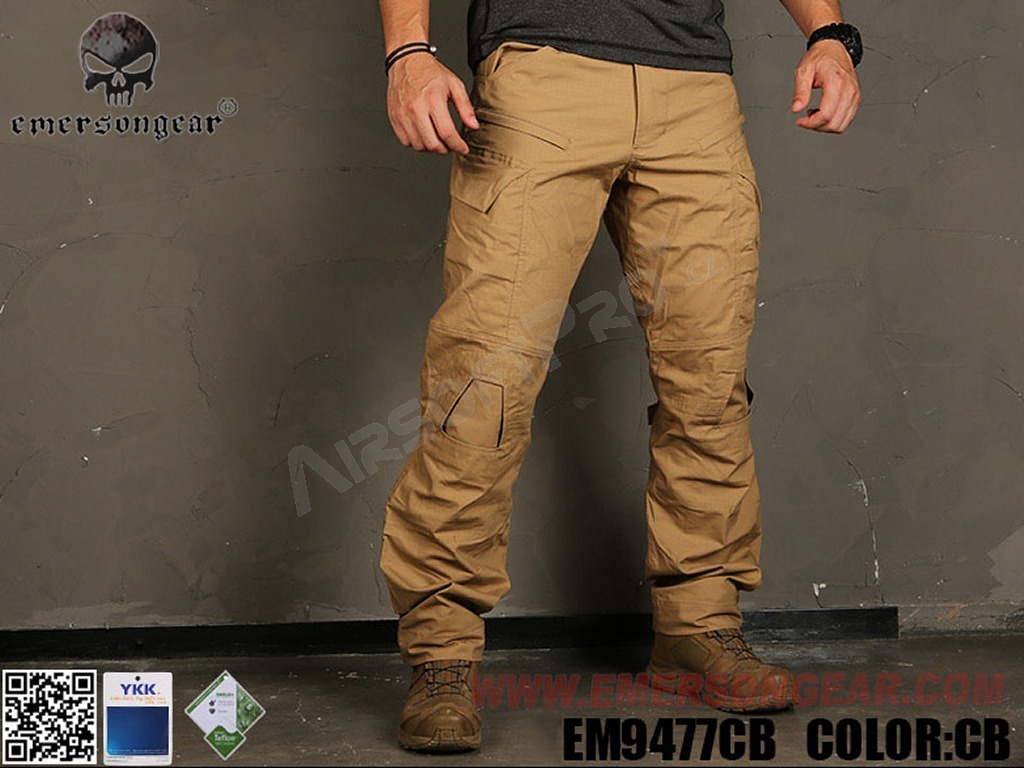 Maskáčové bojové nohavice E4 - Coyote Brown, vel.XL (36) [EmersonGear]