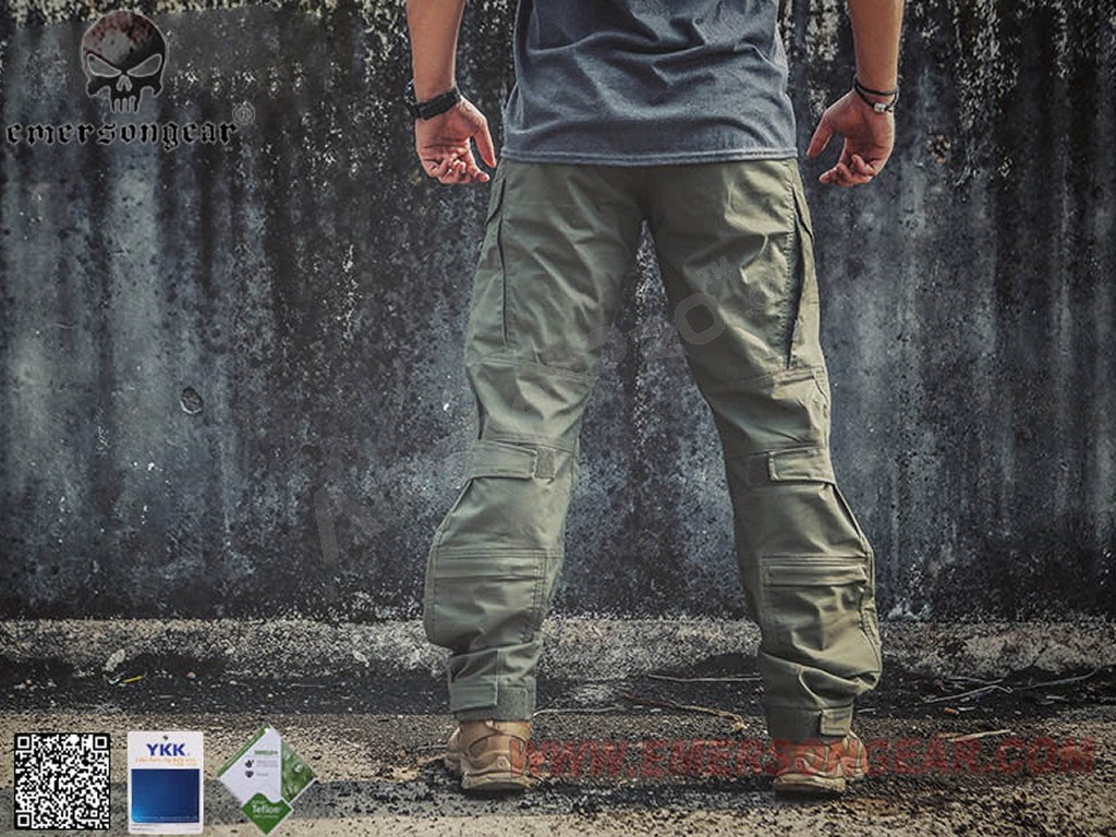 Maskáčové bojové nohavice E4 - Ranger Green, vel.XL (36) [EmersonGear]