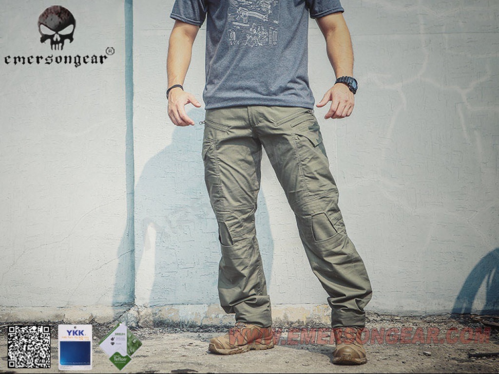 Maskáčové bojové nohavice E4 - Ranger Green, vel.L (34) [EmersonGear]