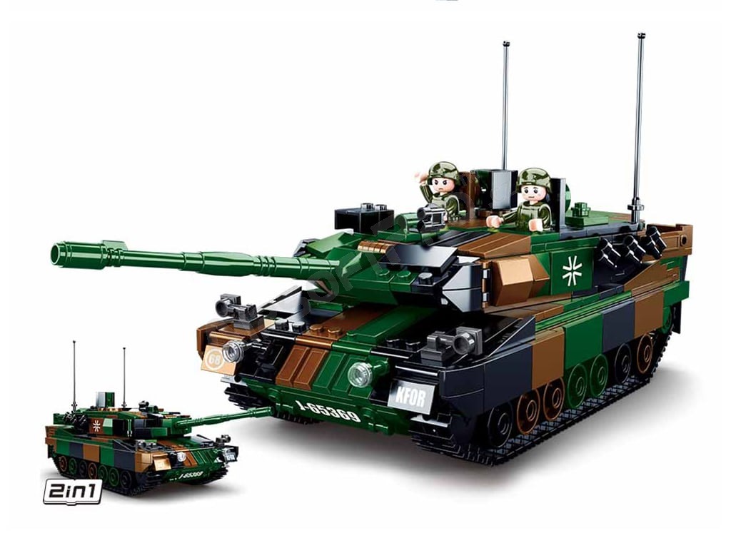 Stavebnica Model Bricks M38-B0839 Hlavný nemecký bojový tank 2v1 [Sluban]