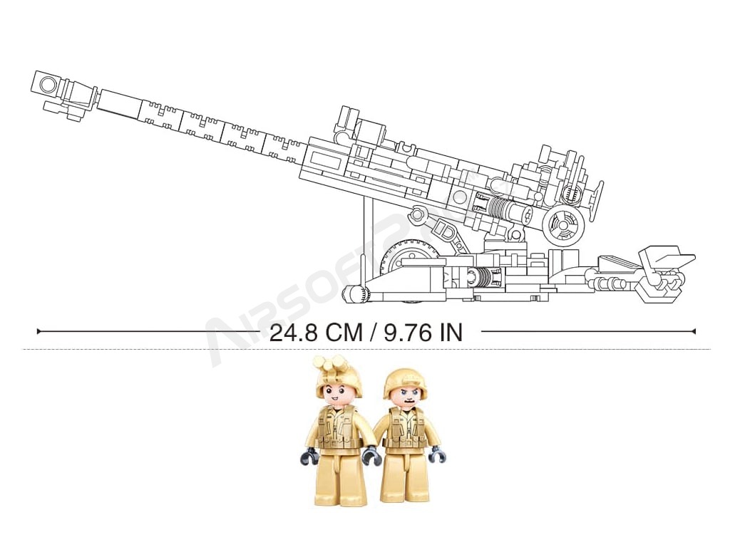 Stavebnica Model Bricks M38-B0890 M777 Howitzer [Sluban]