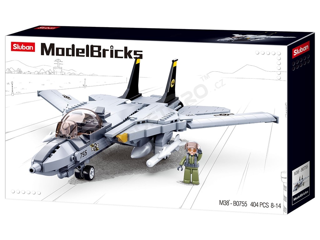 Stavebnica Model Bricks M38-B0755 Stíhačka F-14 Tomcat [Sluban]