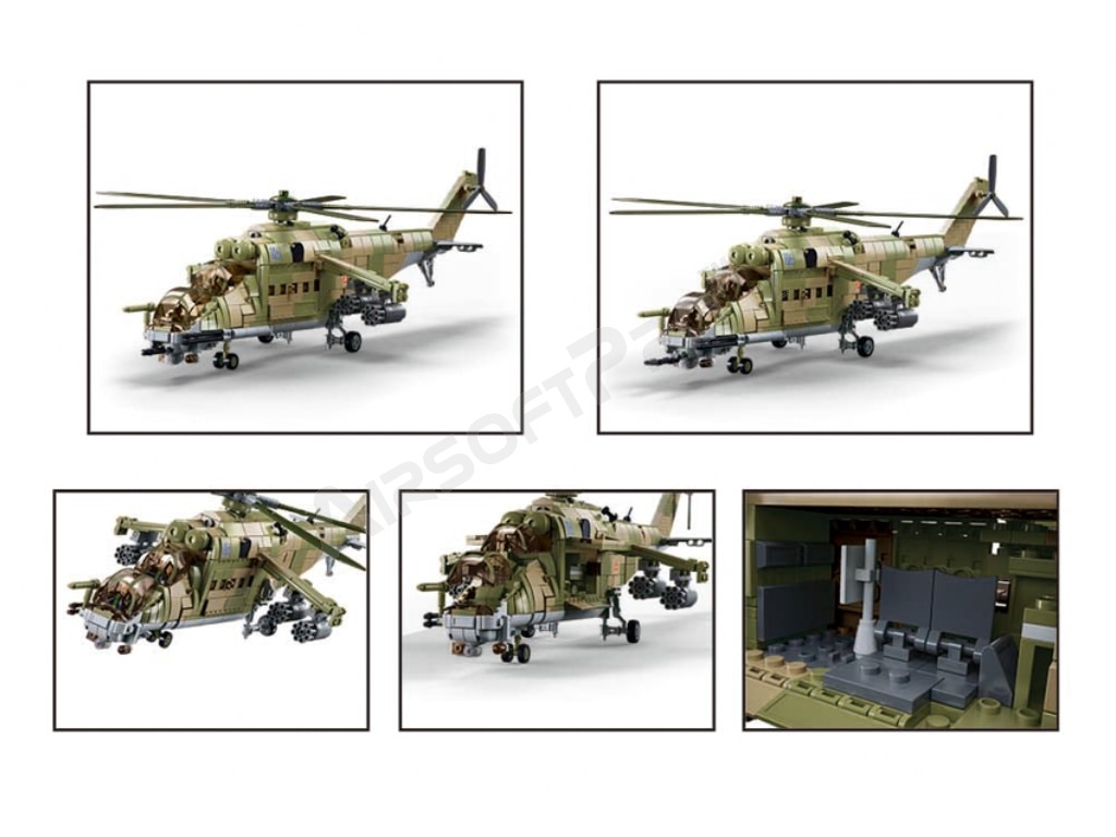 Stavebnica Model Bricks M38-B1137 Bojový vrtuľník MI-24S Hind 3v1 [Sluban]