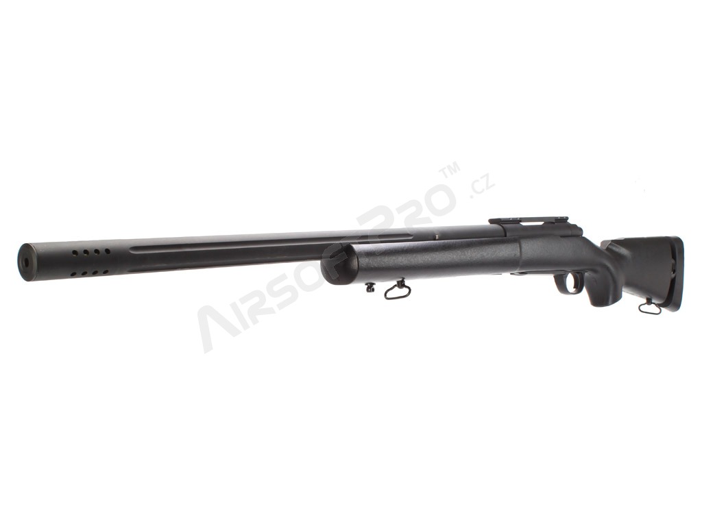 Airsoft sniper M24 Military s kompenzátorom - čierna + UPGRADE 150m/s zdarma [Snow Wolf]