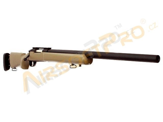 Airsoft sniper M24 - piesková FDE (SW-04T) + UPGRADE 150m/s zdarma [Snow Wolf]