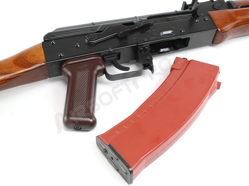 Airsoftová zbraň AK 74 GBB - celokov, BlowBack - pravé drevo [WE]