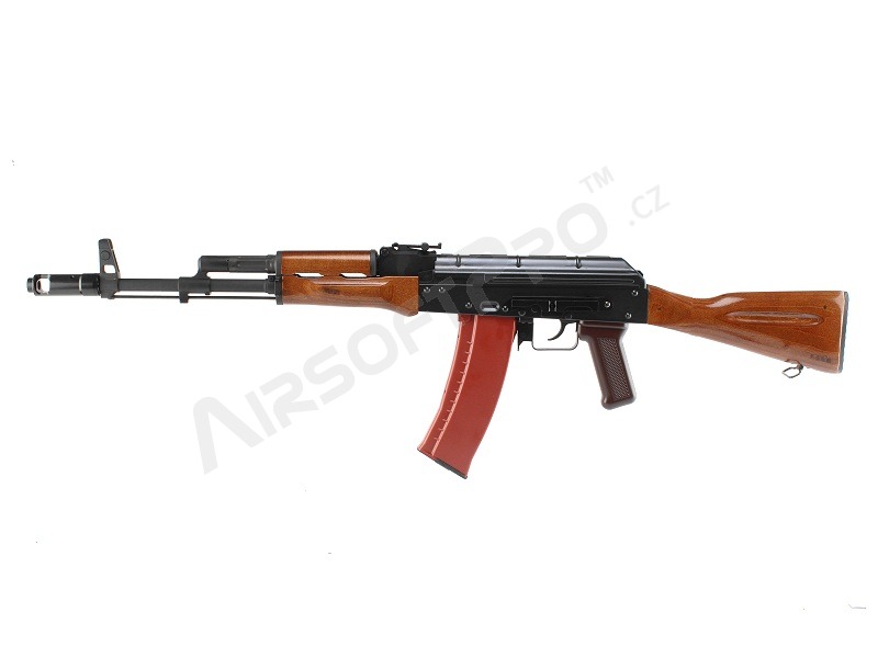 Airsoftová zbraň AK 74 GBB - celokov, BlowBack - pravé drevo [WE]