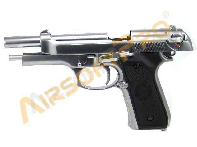 Airsoftová pištoľ M92F Nikel, celokov, BlowBack [WE]