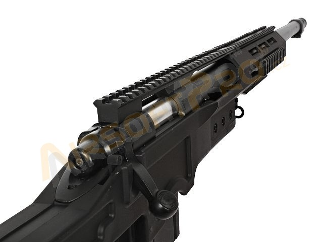 Airsoft sniper MB4411D + puškohľad a dvojnožka - čierna [Well]