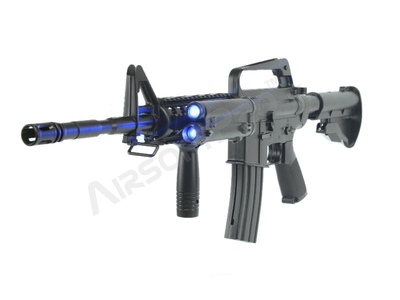 Airsoftová zbraň M16 A4 (S47) + svietidlo + rukoväť, ABS, manuál [Well]