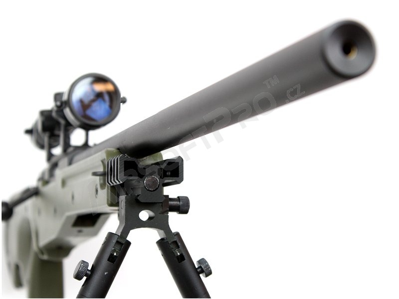 Airsoft sniper L96 (MB01C) + puškohľad + dvojnožka - OD [Well]