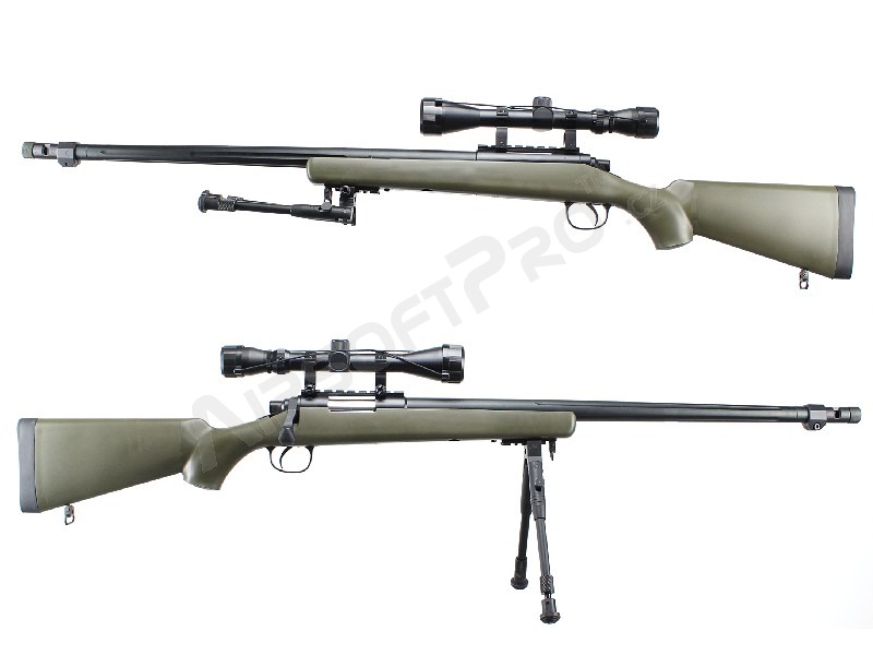 Airsoft sniper VSR-10 (MB07D) + puškohľad + dvojnožka - OD [Well]