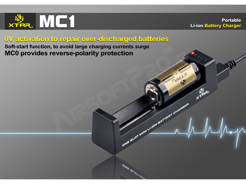 USB nabíjačka MC1 pre Li-Ion akumulátory [XTAR]