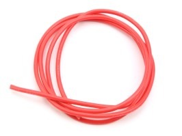 Silikónový kábel prierez 1,5mm2, 16#AWG, červený - 1 meter [TopArms]