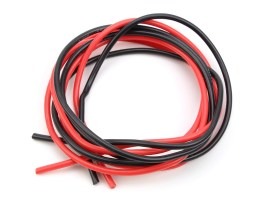 Silikónové káble prierez 1,5mm2, 16#AWG, čierny a červený - 1 meter [TopArms]