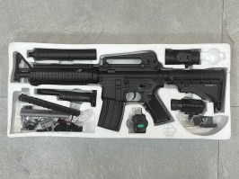Airsoftová zbraň M4 RIS M83A2, kompletný set s príslušenstvom - NEFUNKČNÁ [Double Eagle]