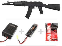 Airsoftová zbraň AK-105 (CM.031B) + značkový nabíjač + NiMH akumulátor + guličky [CYMA]