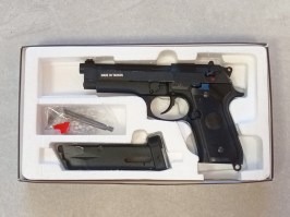 Airsoftová pištoľ M9, celokov, CO2 blowback - čierna - NEFUNKČNÉ [KJ Works]