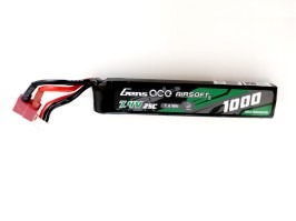 Akumulátor Li-Po 7,4V 1000mAh 25C 105x19x11mm - DeanT - VRÁTENÉ V 14 DŇACH [Gens ace]