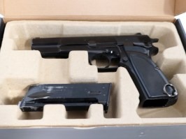 Airsoftová pištoľ Hi-Power MK3 - celokov, GBB, čierna - NEFUNKČNÉ [WE]