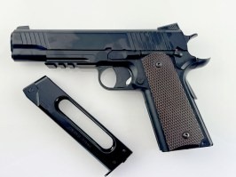 Airsoftová pištoľ CQBP M45A1 CO2, kovový záver, non-BlowBack - čierna - NEFUNKČNÁ [KWC]