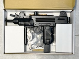 Airsoftový samopal Mini UZI, CO2 BlowBack - čierna - SERVISOVANÝ [KWC]