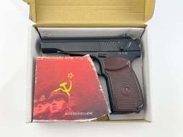 Airsoftová pištoľ Makarov PM, čierna, celokov, CO2 non-BlowBack - - SERVISOVANÁ [KWC]