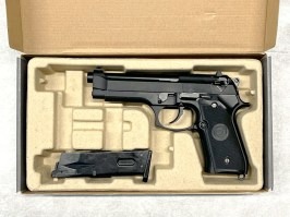 Airsoftová pištoľ M92, čierna, celokov, BlowBack - SERVISOVANÉ [WE]