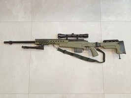 Airsoft sniper MB4418-3D + optika a dvojnožka - olivová - SERVISOVANÁ [Well]
