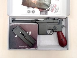 Airsoftová pištoľ M712 Broomhandle, celokov, BlowBack, full auto - SERVISOVANÁ [KWC]