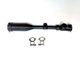 Puškohľad 3-9x50 s podsvietením a slnečnou clonou - čierná - NEFUNKČNÝ [Snow Wolf]