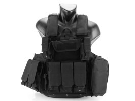 Taktická maskáčová vesta CIRAS modular - čierna [A.C.M.]