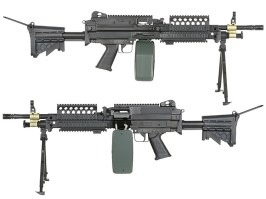 Airsoftový guľomet FN MK46 MOD 0 SOCOM s výsuvnou pažbou - celokovový [A&K]
