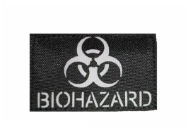 Nášivka Laser Cut Biohazard 8x5cm - čierna/sivá [AS-Tex]