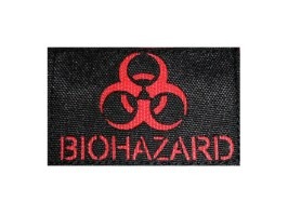 Nášivka Laser Cut Biohazard 8x5cm - čierna/červená [AS-Tex]