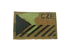 Nášivka Laser Cut Slovenská vlajka 8x5cm (CZE) - vz.95/čierná [AS-Tex]